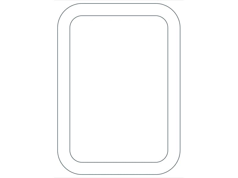 كتلة CAD قطاع فولاذي HSS7X5X1/2 — معاينة رسم خطي لملف DWG