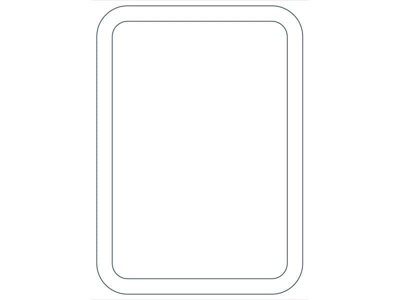 كتلة CAD قطاع فولاذي HSS7X5X3/8 — معاينة رسم خطي لملف DWG