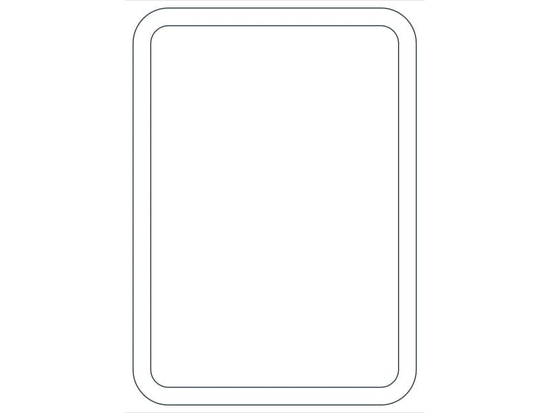 كتلة CAD قطاع فولاذي HSS7X5X5/16 — معاينة رسم خطي لملف DWG