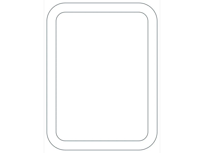 كتلة CAD قطاع فولاذي HSS8X6X1/2 — معاينة رسم خطي لملف DWG