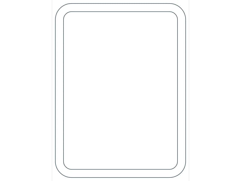 كتلة CAD قطاع فولاذي HSS8X6X3/8 — معاينة رسم خطي لملف DWG
