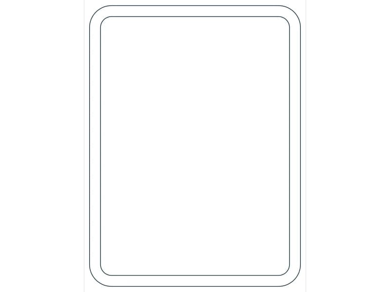 كتلة CAD قطاع فولاذي HSS8X6X5/16 — معاينة رسم خطي لملف DWG