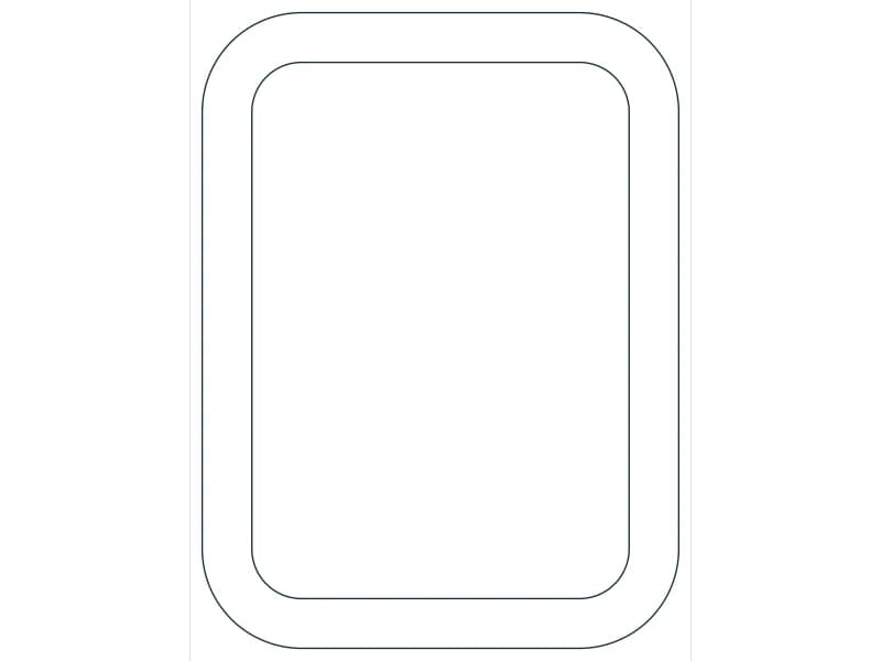كتلة CAD قطاع فولاذي HSS8X6X5/8 — معاينة رسم خطي لملف DWG