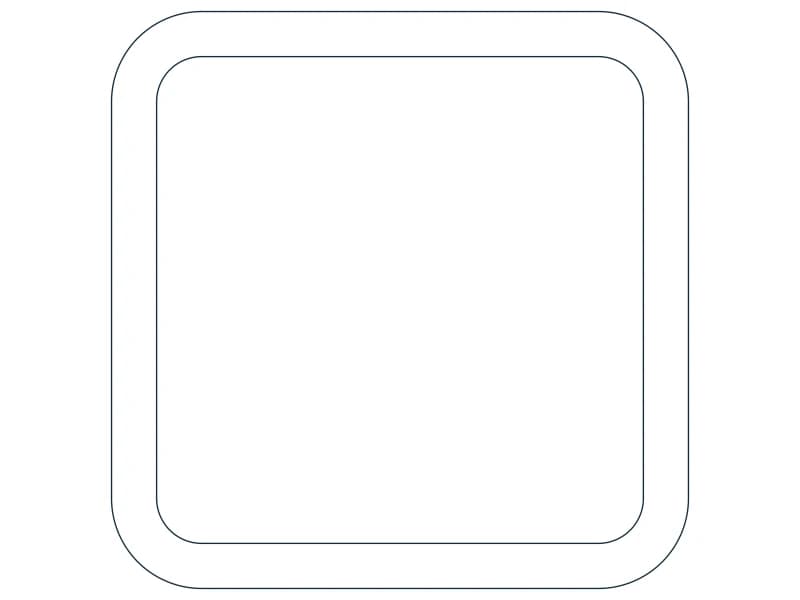 كتلة CAD قطاع فولاذي HSS8X8X5/8 — معاينة رسم خطي لملف DWG