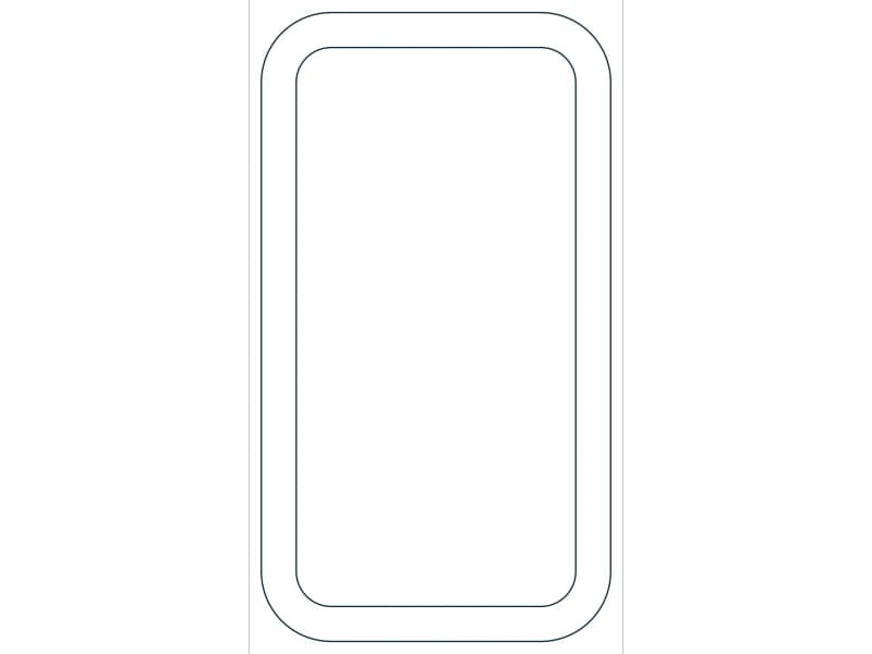 كتلة CAD قطاع فولاذي HSS9X5X1/2 — معاينة رسم خطي لملف DWG