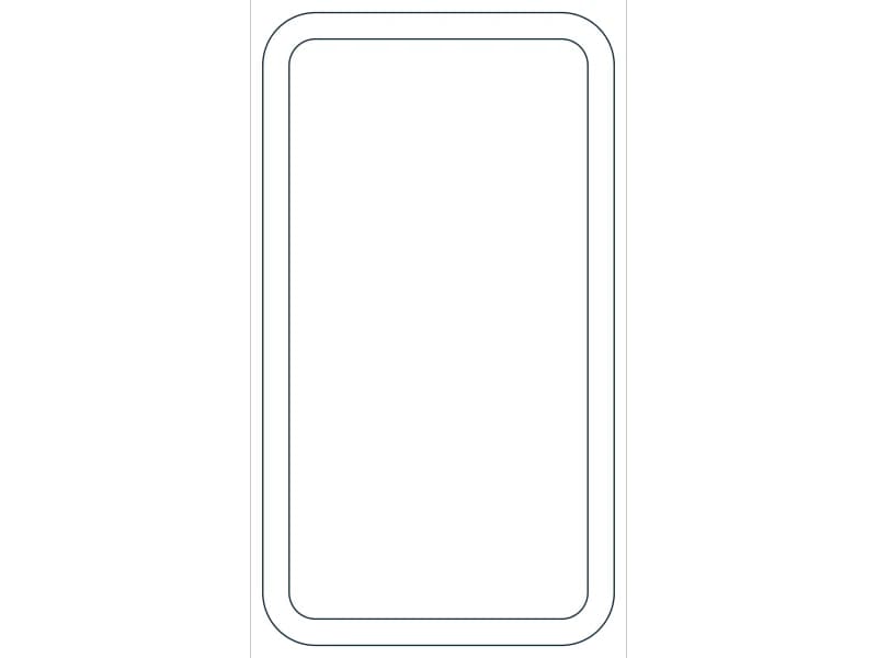 كتلة CAD قطاع فولاذي HSS9X5X3/8 — معاينة رسم خطي لملف DWG