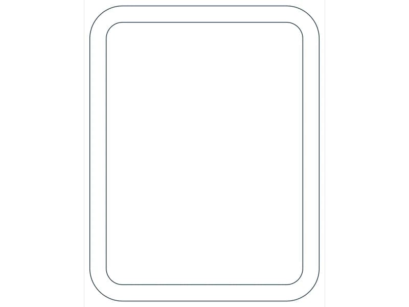 كتلة CAD مقطع فولاذي HSS9X7X1/2 — معاينة رسم خطي لملف DWG
