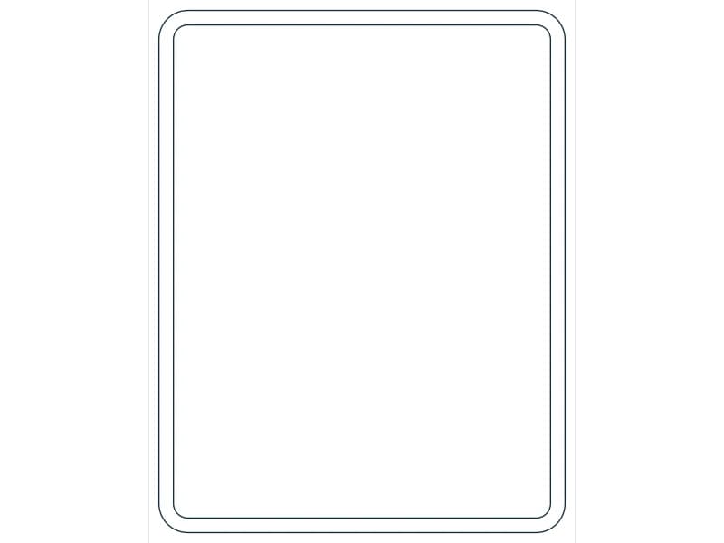 كتلة CAD مقطع فولاذي HSS9X7X1/4 — معاينة رسم خطي لملف DWG