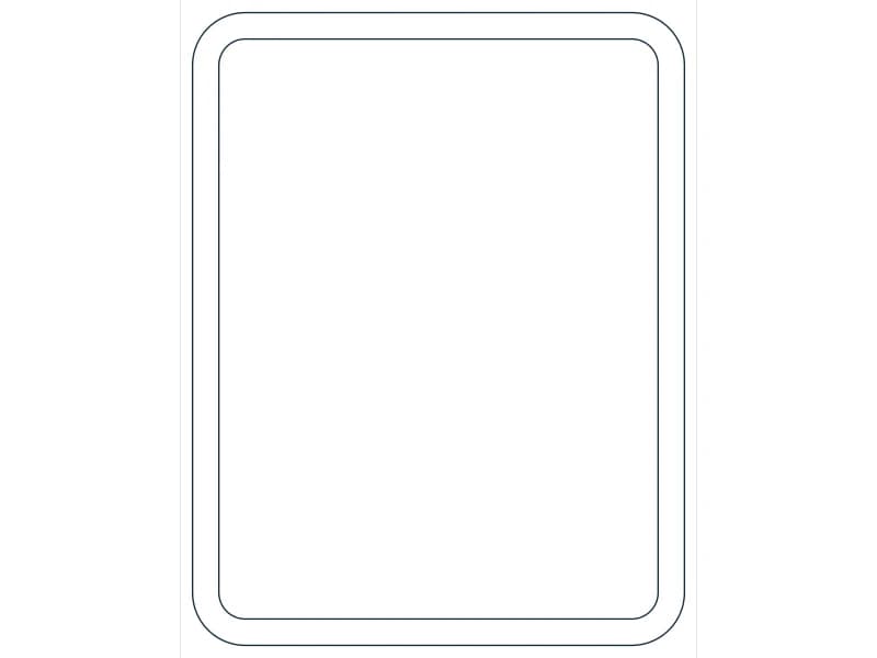 كتلة CAD مقطع فولاذي HSS9X7X3/8 — معاينة رسم خطي لملف DWG