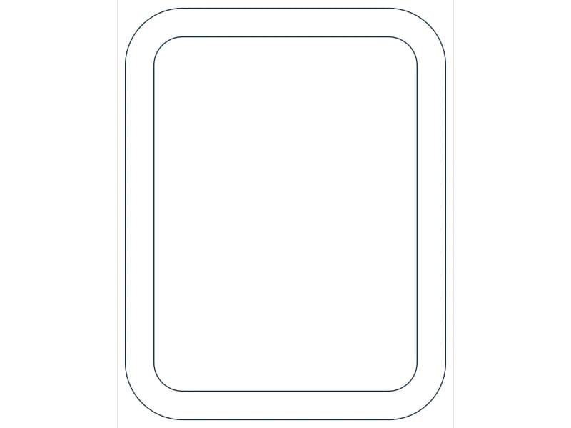 كتلة CAD مقطع فولاذي HSS9X7X5/8 — معاينة رسم خطي لملف DWG