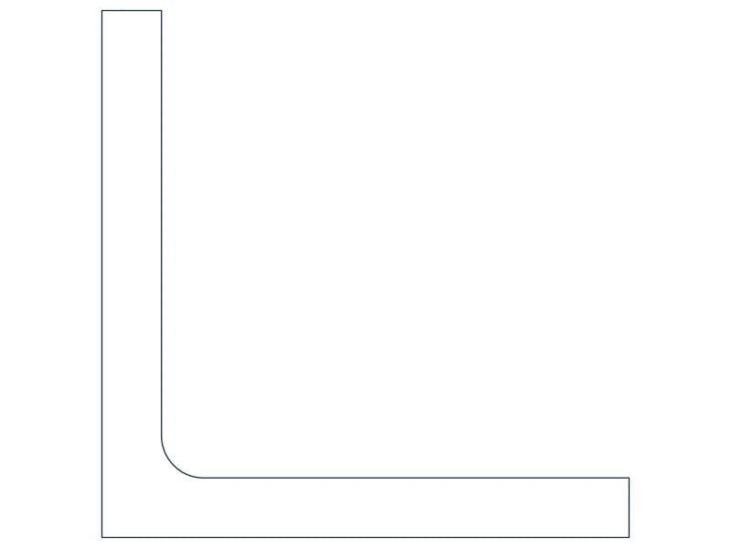 L10X10X1-1/8 Steel Section CAD block — line drawing preview of the DWG file