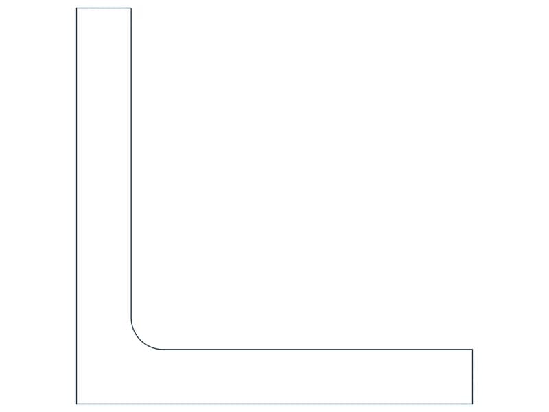L10X10X1-3/8 Steel Section CAD block — line drawing preview of the DWG file