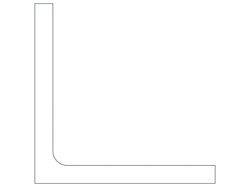 L10X10X1 Steel Section CAD block — line drawing preview of the DWG file
