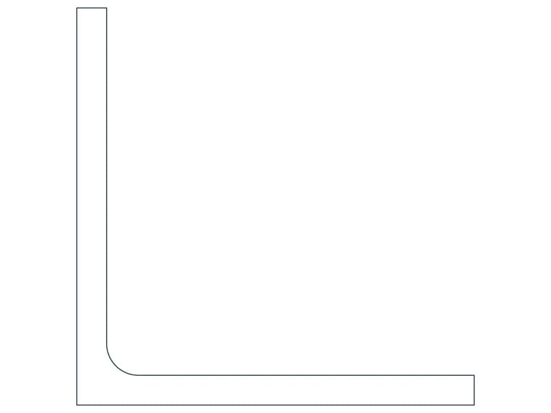 L10X10X3/4 Steel Section CAD block — line drawing preview of the DWG file