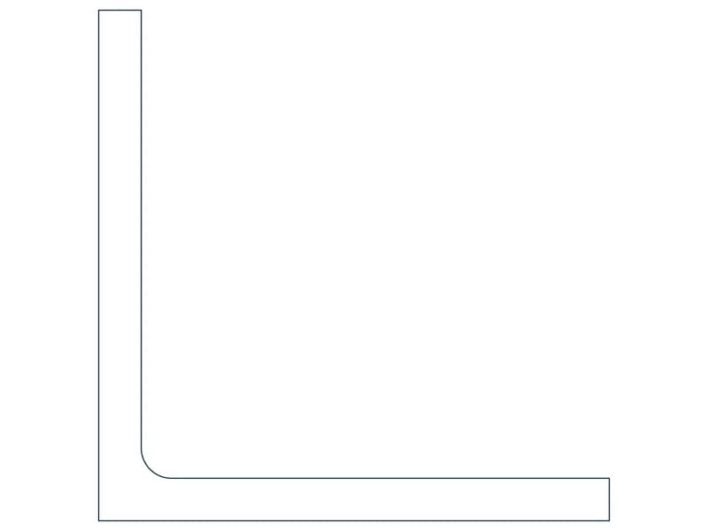 L12X12X1 Steel Section CAD block — line drawing preview of the DWG file