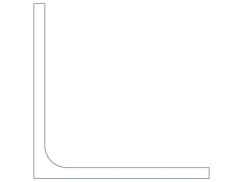 L2X2X1/8 Steel Section CAD block — line drawing preview of the DWG file
