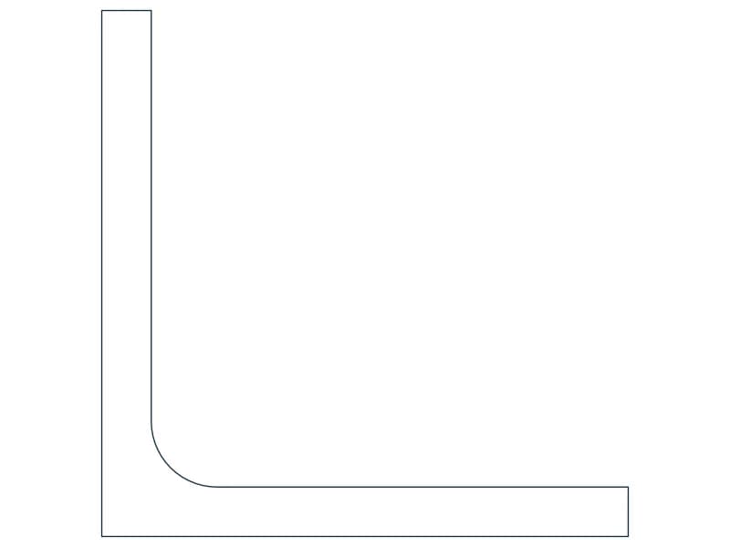 L2X2X3/16 Steel Section CAD block — line drawing preview of the DWG file
