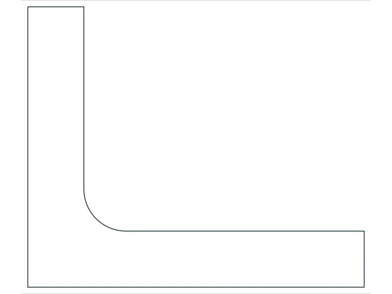 L3X2-1/2X1/2 Steel Section CAD block — line drawing preview of the DWG file