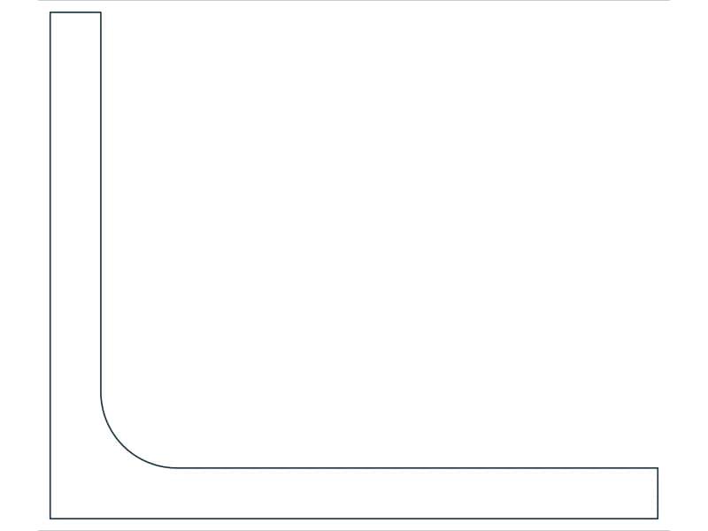 L3X2-1/2X1/4 Steel Section CAD block — line drawing preview of the DWG file