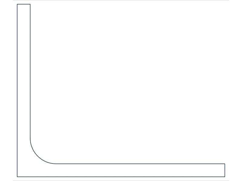 L3X2-1/2X3/16 Steel Section CAD block — line drawing preview of the DWG file