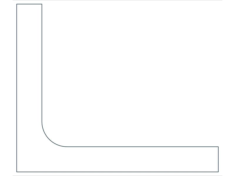 L3X2-1/2X3/8 Steel Section CAD block — line drawing preview of the DWG file