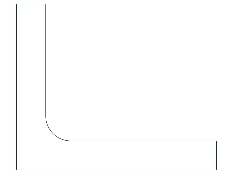 L3X2-1/2X7/16 Steel Section CAD block — line drawing preview of the DWG file