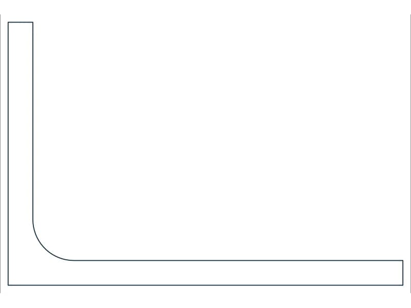 L3X2X3/16 Steel Section CAD block — line drawing preview of the DWG file