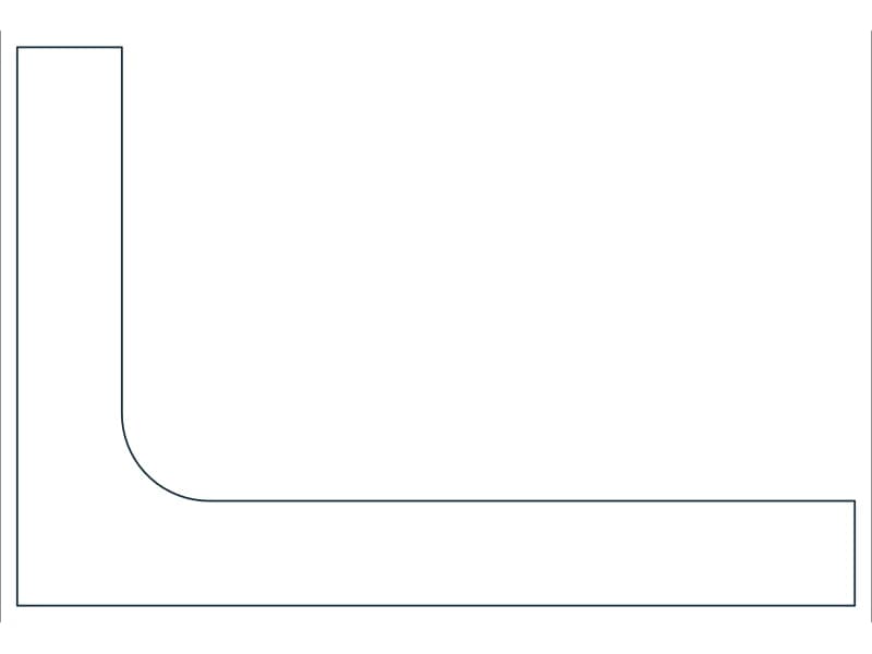L3X2X3/8 Steel Section CAD block — line drawing preview of the DWG file