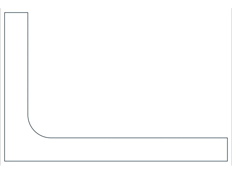L3X2X5/16 Steel Section CAD block — line drawing preview of the DWG file