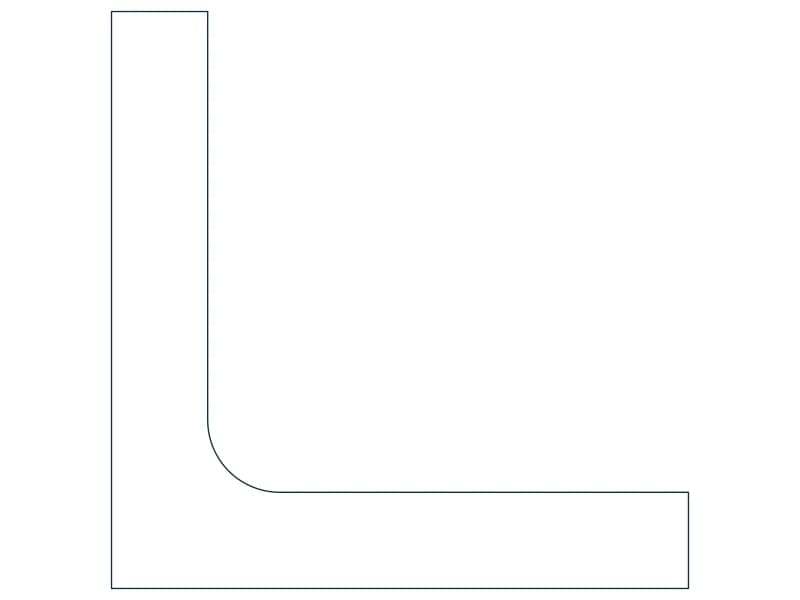 L3X3X1/2 Steel Section CAD block — line drawing preview of the DWG file