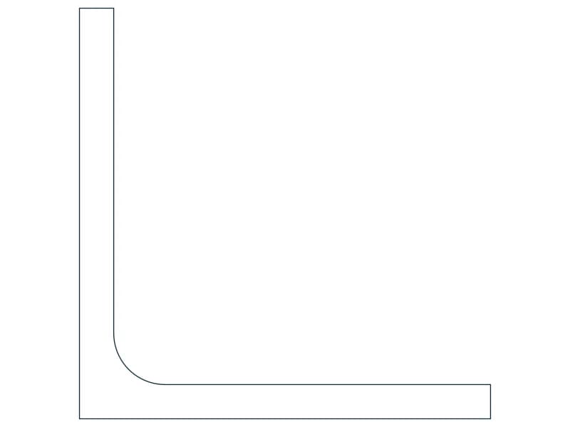 L3X3X1/4 Steel Section CAD block — line drawing preview of the DWG file