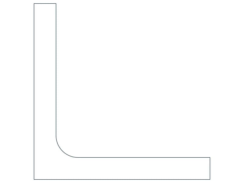 L3X3X3/8 Steel Section CAD block — line drawing preview of the DWG file