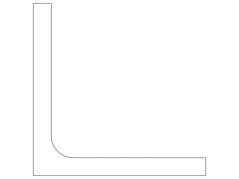 L3X3X5/16 Steel Section CAD block — line drawing preview of the DWG file