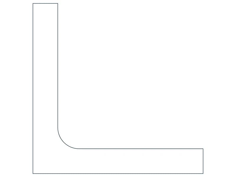 L3X3X7/16 Steel Section CAD block — line drawing preview of the DWG file