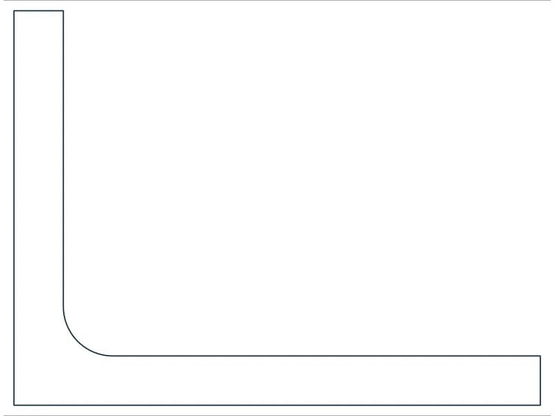 L4X3X3/8 Steel Section CAD block — line drawing preview of the DWG file
