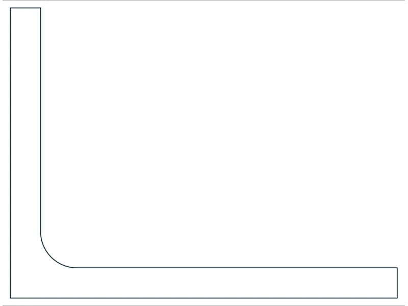 L4X3X5/16 Steel Section CAD block — line drawing preview of the DWG file