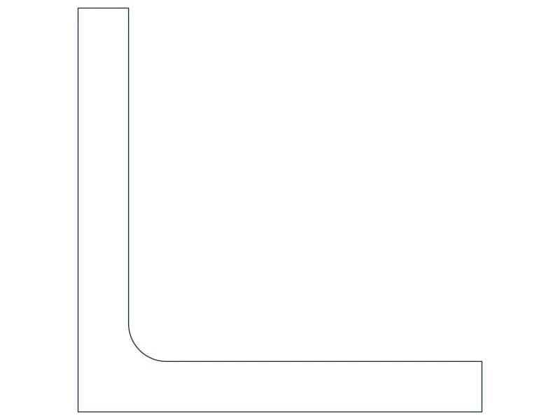 L4X4X1/2 Steel Section CAD block — line drawing preview of the DWG file