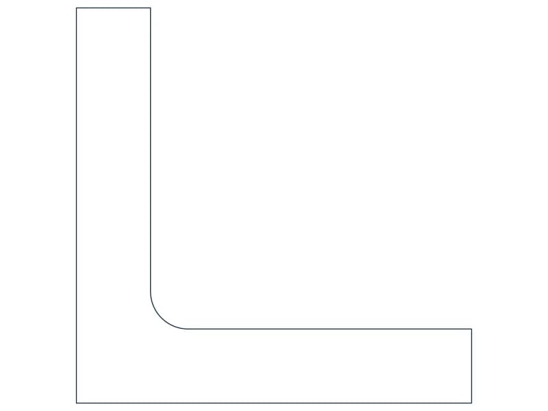 L4X4X3/4 Steel Section CAD block — line drawing preview of the DWG file