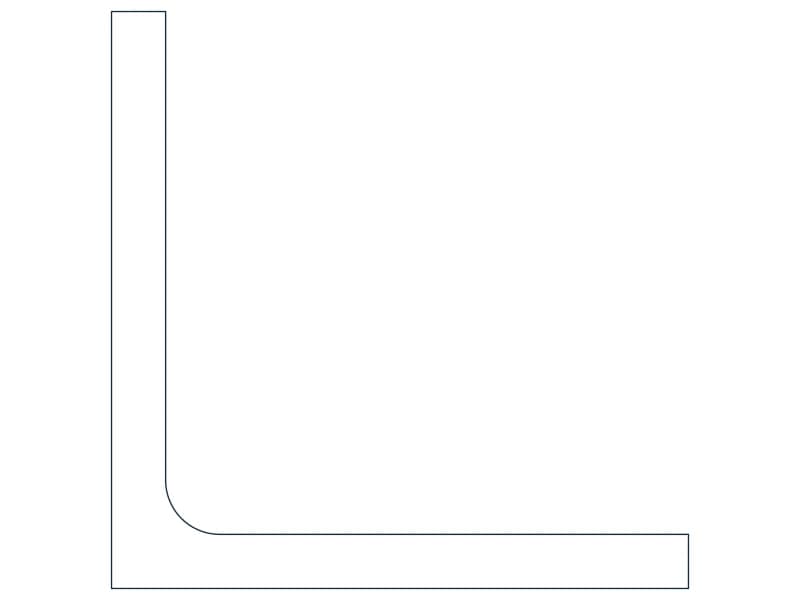 L4X4X3/8 Steel Section CAD block — line drawing preview of the DWG file