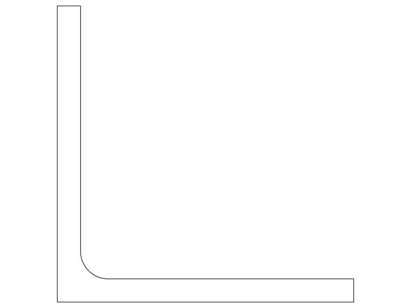 L4X4X5/16 Steel Section CAD block — line drawing preview of the DWG file