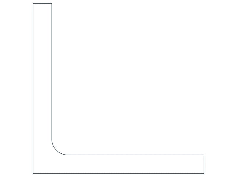 L4X4X7/16 Steel Section CAD block — line drawing preview of the DWG file