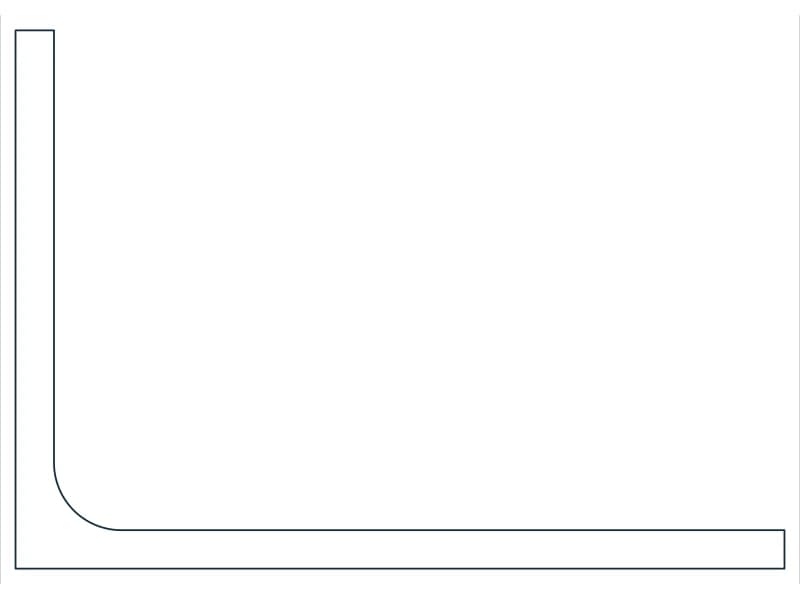 L5X3-1/2X1/4 Steel Section CAD block — line drawing preview of the DWG file