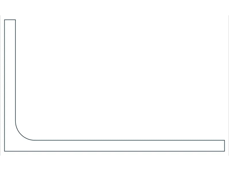 L5X3X1/4 Steel Section CAD block — line drawing preview of the DWG file