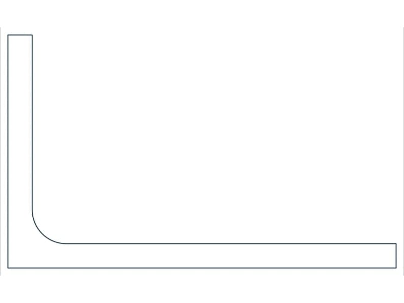 L5X3X5/16 Steel Section CAD block — line drawing preview of the DWG file