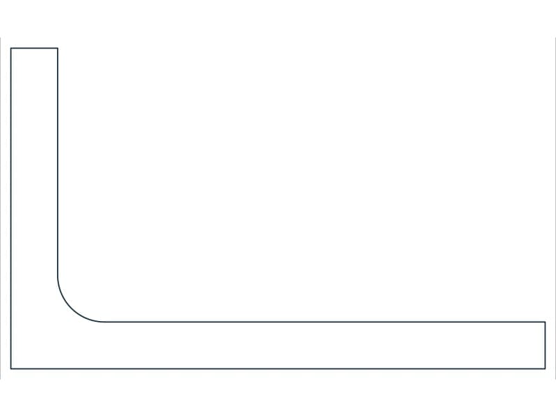 L5X3X7/16 Steel Section CAD block — line drawing preview of the DWG file