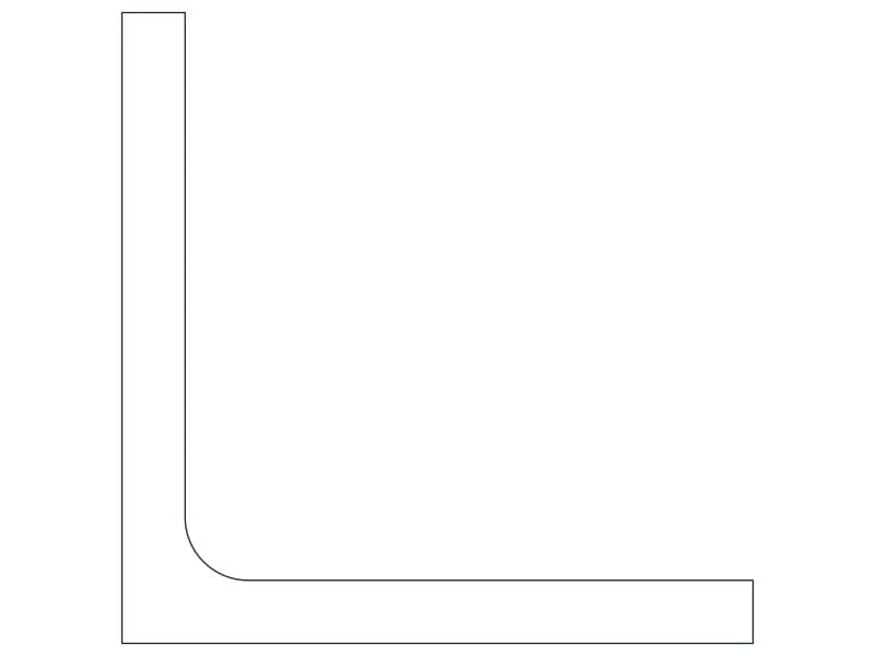 L5X5X1/2 Steel Section CAD block — line drawing preview of the DWG file