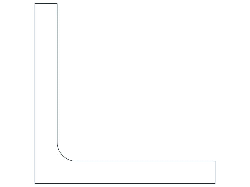 L5X5X5/8 Steel Section CAD block — line drawing preview of the DWG file