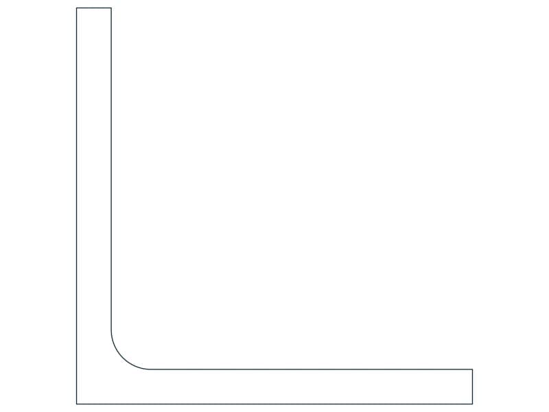 L5X5X7/16 Steel Section CAD block — line drawing preview of the DWG file