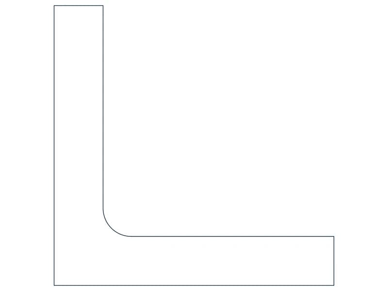 L5X5X7/8 Steel Section CAD block — line drawing preview of the DWG file