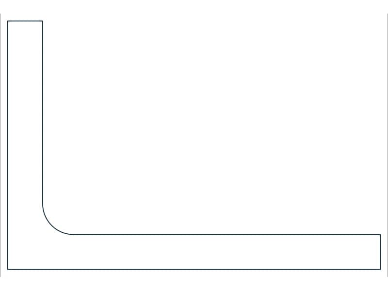 L6X4X9/16 Steel Section CAD block — line drawing preview of the DWG file